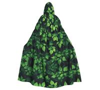 WHJSSF Green Creeper Printed Adult Halloween hooded jacket cloak long party cloak suitable for men and women