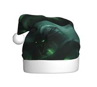 WHJSSF Green Feathered Serpent Printing Christmas Hat for Adult Halloween party usage