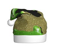 WHJSSF Green Frog Shadow Printed Christmas Hat for Adult for men and women clothing headband for festive occasions