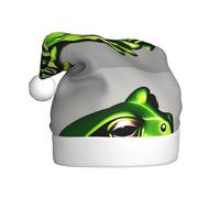 WHJSSF Green Frog Shadow Printed Christmas Hat for Adult for men and women clothing headband for festive occasions