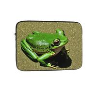 WHJSSF Green Frog Shadow Prints Portable Laptop Sleeve 13 inch for Business Travel, School, Office, Daily Use