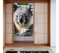 WHJSSF Green leaf koala Printed Door curtain partition splicing privacy protection suitable for kitchen, bathroom, room 34x56in