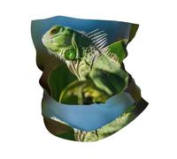 WHJSSF Green Lizard Prints Multifunctional Sport Headband - Seamless Stretch Neck Gaiter for Running, Hiking, Cycling & Travel - Lightweight, Breathable & Quick-Drying