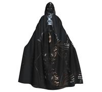 WHJSSF Grim-Reaper Prints Halloween Adult Hooded Cloak is a super large, comfortable, and durable cloak
