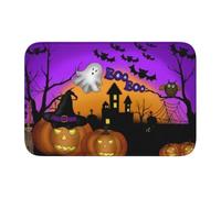 WHJSSF Halloween Owl Ghost Pumpkin Prints Hem Mat 40x60 - High-grade Polyester Bath Rug, Durable Throw Cover for Bathroom Vanity & Guest Suites