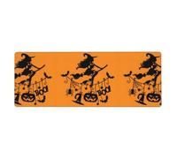 WHJSSF Halloween Witch Flying Mouse Pad 12x31.5in Extended Gaming Desk Mat