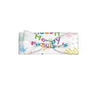 WHJSSF Hand And Happy Fathers Day Prints Baby Bow Headband - Soft & Stretchy Newborn Accessory for Photo Shoot, Cute Hairpiece for Little Girls