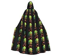 WHJSSF Happy Little Ant Prints Halloween Adult Hooded Cape Cloak - Super Large Hooded Cloak No Zipper
