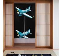 WHJSSF Happy little plane Printed Door curtain partition splicing privacy protection suitable for kitchen, bathroom, room 34x56in