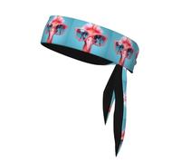 WHJSSF Hello Glasses Flamingo Picture Sports Double-Sided Headscarf Quick Drying, Moisture Wicking for Women, Girls, and Men