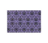 WHJSSF Horror pattern on purple background Prints Quality Table Layers - Durable, Heat Resistant Place Mat Covers for Dining, 6-Piece Set with Printed Designs