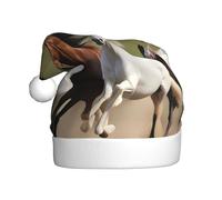 WHJSSF Horses at the gallop Picture Christmas Hat for Adult Making It a Fun and Durable Gift for Men and Women