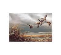 WHJSSF Hunting Flying Wild Ducks Prints Quality Table Layers - Durable, Heat Resistant Place Mat Covers for Dining, 6-Piece Set with Printed Designs