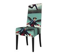 WHJSSF Hunting Flying Wild Prints Protection Cover for Dining Chair - Soft, Comfortable, Wrinkle-Resistant Elastic Fits Most Armless Chairs