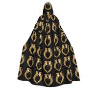 WHJSSF I Love You Surrounded By Leopard Print Prints Halloween Adult Hooded Cape Cloak - Super Large Hooded Cloak No Zipper