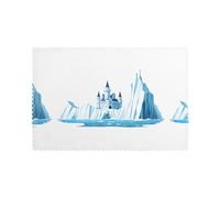 WHJSSF Ice castle on the glacier Printing Placemats for Dining Table Set of 6 for Hotels, Homes, and Banquets as Decorative Table Decorations, Beautiful durable