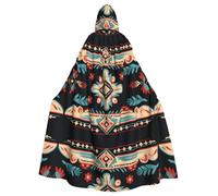 WHJSSF Indian nation embroidery Prints Halloween Adult Hooded Cloak is a super large, comfortable, and durable cloak