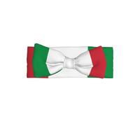 WHJSSF Italian flag Prints Baby Bow Headband - Soft & Stretchy Newborn Accessory for Photo Shoot, Cute Hairpiece for Little Girls