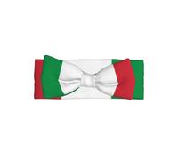 WHJSSF Italian flag Prints Baby Bow Headband - Soft & Stretchy Newborn Accessory for Photoshoots & Baby Showers - Gentle, Cute & Adorable Headwear for Infants