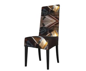 WHJSSF Japan Samurai Sword Prints Dining Chair Throws Stretch Slipcovers - Seamless Fit, Wrinkle-Free Comfort & Easy Care for Your Dining Room Chairs