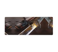 WHJSSF Japan Samurai Sword Prints Extended Mouse Pad 12x31.5in