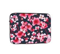 WHJSSF Japanese Cherry Flowers Prints Portable Laptop Sleeve 12 inch for Business Travel, School, Office, Daily Use