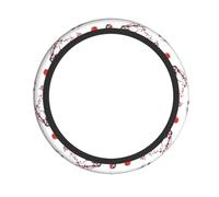 WHJSSF Japanese Mount Red Sun Prints Quality Steering Wheel Grip - Durable Neoprene Layer for Universal Vehicle Style