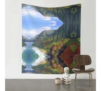 WHJSSF Kauai Hawaii Seashore Prints 60x51in Wall Tapestry Bohemian Throw Blanket Dorm Decor Beach Picnic Cover