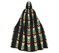 WHJSSF Kitten Knitting A Sweater Prints Halloween Adult Hooded Cape Cloak - Super Large Hooded Cloak No Zipper