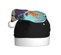 WHJSSF Kitten stealing fish Picture Christmas Hat for Adult Making It a Fun and Durable Gift for Men and Women