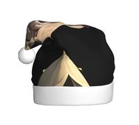 WHJSSF Kittens playing in the tent Picture Christmas Hat for Adult Making It a Fun and Durable Gift for Men and Women