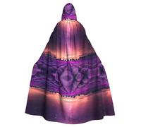 WHJSSF lavender fields Prints Hooded Cloak - Long Dramatic Throw for Costume Play