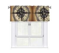 WHJSSF Law of The Compass Sea Prints Housewarming Gift - Peach Skin Window Valance 54x18 for a Cozy Kitchen Refresh