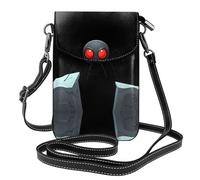 WHJSSF Leather Crossbody Small Cell Phone Purse 7.6x4.9in Red Eyed Spider On Cemetery Prints For Walking, Camping, Shopping, Travel, And Outdoor Use