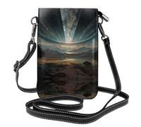 WHJSSF Leather Crossbody Small Cell Phone Purse 7.6x4.9in The Twinkling Sky Prints For Walking, Camping, Shopping, Travel, And Outdoor Use