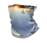 WHJSSF Lighthouse Rocks Seaside Prints Multifunctional Sport Headband - Seamless Stretch Neck Gaiter for Running, Hiking, Cycling & Travel - Lightweight, Breathable & Quick-Drying