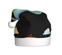 WHJSSF Little Ant's Rainbow Bridge Picture Christmas Hat for Adult Soft, lightweight Holiday party use