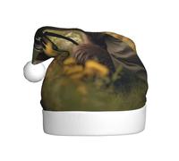WHJSSF Little bear taking photo Printed Christmas Hat for Adult for men and women clothing headband for festive occasions