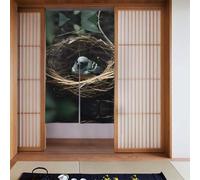 WHJSSF Little bird nest Printed Door curtain partition splicing privacy protection suitable for kitchen, bathroom, room 34x56in