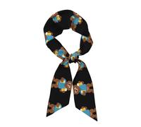 WHJSSF Little brown bear drinking beer Pattern Women's Fashion Scarf Versatile Style, Soft and Silky for Dates, Travel
