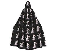WHJSSF Little bunny lighting up the stars Printing Halloween Adult Hooded Cloak for various party and carnival settings