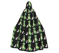 WHJSSF Little dinosaur sends candy Printing Halloween Adult Hooded Cloak for various party and carnival settings
