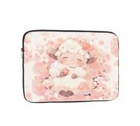 WHJSSF Little Fat Sheep Among The Flowers Prints Portable Laptop Sleeve 15 inch for Business Travel, School, Office, Daily Use
