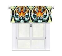 WHJSSF Little Fat Tiger Head Prints Housewarming Gift - Peach Skin Window Valance 54x18 for a Cozy Kitchen Refresh