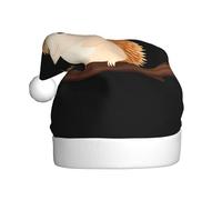WHJSSF Little hedgehog on a branch Pattern Christmas hat for Adult Suitable for Halloween, Christmas and New Year wear