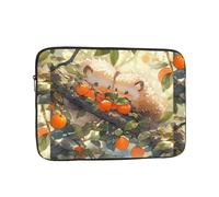 WHJSSF Little Hedgehog Under The Fruit Tree Prints Portable Laptop Sleeve 17 inch for Business Travel, School, Office, Daily Use