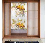 WHJSSF Little oriole on willow branches Printed Door curtain partition splicing privacy protection suitable for kitchen, bathroom, room 34x56in