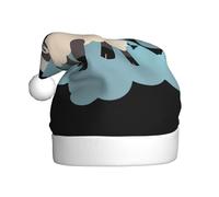 WHJSSF Little sheep in the clouds Pattern Christmas Hat Durable for Adult for Halloween, Christmas, New Year