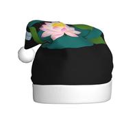 WHJSSF Lotus and dragonfly Pattern Christmas Hat for Adult quality accessory soft, lightweight, and fluffy