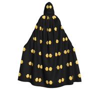 WHJSSF Lucky Double Orange Egg Prints Halloween Adult Hooded Cloak is a super large, comfortable, and durable cloak